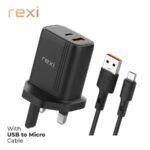 RCE20-M 18W Quick TypeC+USB Dual Port +Micro Cable